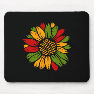Sonnenblumen Schwarze Geschichte Monat Farben Männ Mousepad