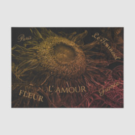 Sonnenblumen Schwarzes Gold Pink Blumenzitzer  Seidenpapier