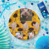 Sonnenblumen Schweine Papier Teller (Party)