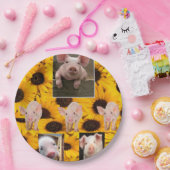 Sonnenblumen Schweine Papier Teller (Party)