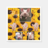 Sonnenblumen Schweinepapier Napkins Serviette (Vorderseite)