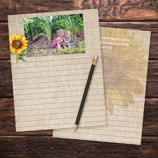 Sonnenblumen Scrapbook Papier Benutzerdefiniertes 