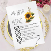 Sonnenblumen-Script-Minimal Die Nacht vor Einladung