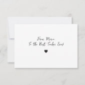 Sonnenblumen & Script-Wertungsgedicht für Lehrer Dankeskarte (Rückseite)