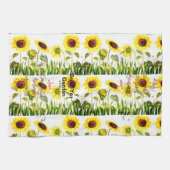 Sonnenblumen 'Seed Your Garden' Skriptwörter Geschirrtuch (Horizontal)