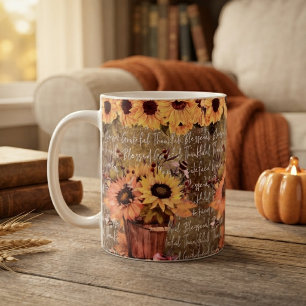 Sonnenblumen-Segen Dankbarkeit Erntedankfest Kaffeetasse