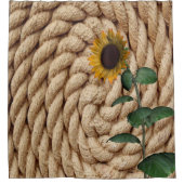 Sonnenblumen-Seidenduschvorhang Duschvorhang (Vorderseite)