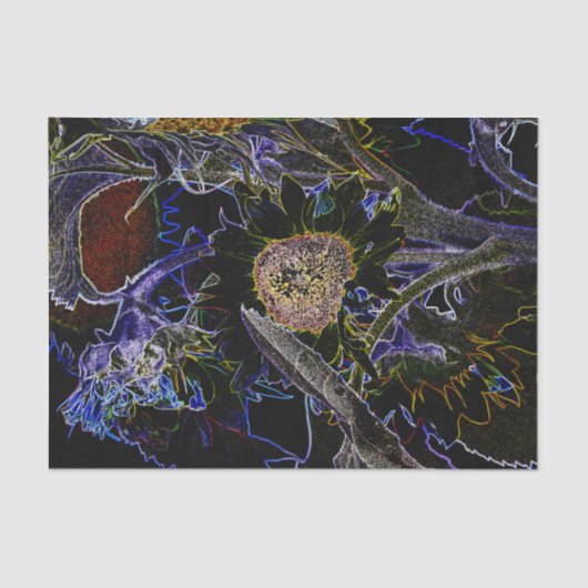 SONNENBLUMEN SEIDENPAPIER (Vorderseite)