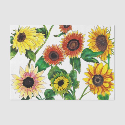 Sonnenblumen-Seidenpapier Seidenpapier (Vorderseite)