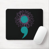 Sonnenblumen Semicolon Suicide Bewusstsein Mentale Mousepad (Mit Mouse)