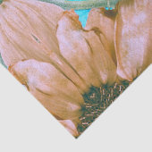 Sonnenblumen Sepia Aquamarinen Bloral Vintag Antiq Seidenpapier (Detail)