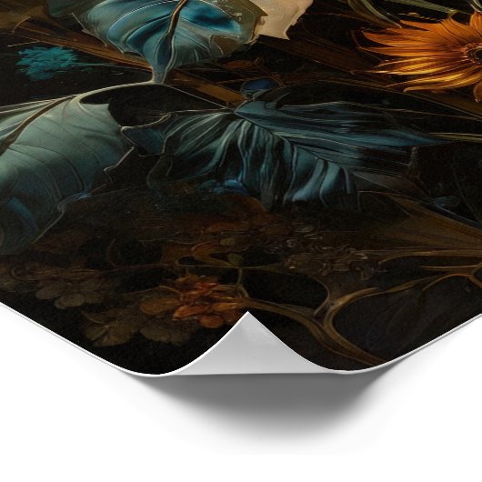 Sonnenblumen Serenity - Blume - digitales Kunstpos Poster (Ecke)