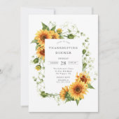 Sonnenblumen Serenity Erntedank Einladung (Vorderseite)