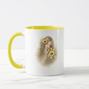 Sonnenblumen Serenity Floral Mädchen Tasse