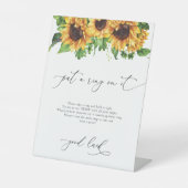 Sonnenblumen setzen einen Ring auf ihr Zeichen Sockelschild (Vorderseite)