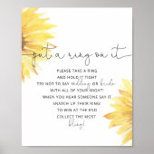 Sonnenblumen setzten einen Ring auf sein Poster (Vorne)