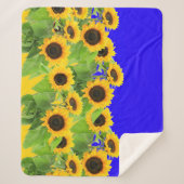 Sonnenblumen Sherpa Blanket Ukrainische Flaggenfar Sherpadecke (Vorderseite)