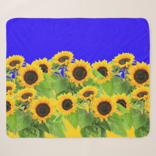 Sonnenblumen Sherpa Decke Sherpadecke