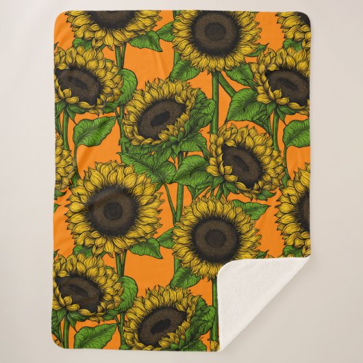 Sonnenblumen Sherpadecke (Vorderseite)