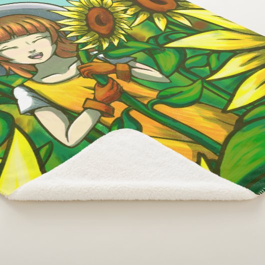 Sonnenblumen Sherpadecke (3/4)