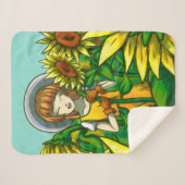 Sonnenblumen Sherpadecke (Vorderseite (Horizontal))