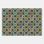 Sonnenblumen Shiny Batik Geschenkpapier Set (Vorderseite)
