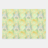 Sonnenblumen Shiny Batik Wrapping Paper Sheets Geschenkpapier Set (Vorderseite)
