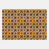 Sonnenblumen Shiny Batik Wrapping Paper Sheets Geschenkpapier Set (Vorderseite 2)