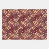 Sonnenblumen Shiny Batik Wrapping Paper Sheets Geschenkpapier Set (Vorderseite)