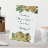 Sonnenblumen Sicherheitsvorkehrungen Schild (In SItu)