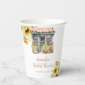 Sonnenblumen Sie ist vom Brautparty Pappbecher (Rückseite)