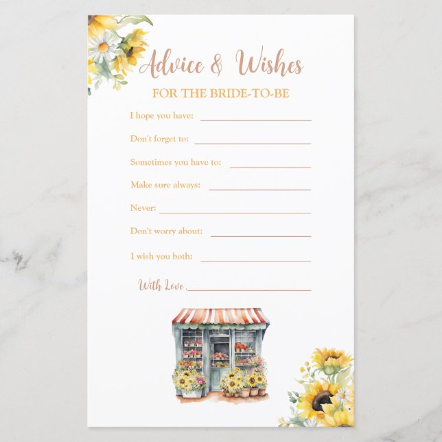 Sonnenblumen Sie ist vom Markt beraten & wünscht (Vorderseite)