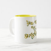 Sonnenblumen Sie sind mein Sonnenscheinangebot Zweifarbige Tasse (Vorderseite Links)