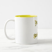 Sonnenblumen Sie sind mein Sonnenscheinangebot Zweifarbige Tasse (Links)
