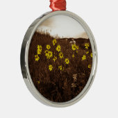 Sonnenblumen Silbernes Ornament (Rechts)