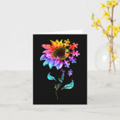 Sonnenblumen sind nette Puzzleteile Autismus Bewus Karte (Gelbe Blume)