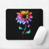 Sonnenblumen sind nette Puzzleteile Autismus Bewus Mousepad (Mit Mouse)