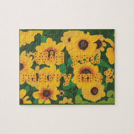 Sonnenblumen sind Sie heiraten mich Puzzle