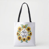 Sonnenblumen sind Sie inspirierend Motivierend Tasche (Vorderseite)