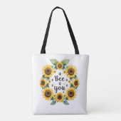 Sonnenblumen sind Sie inspirierend Motivierend Tasche (Rückseite)