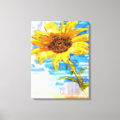 Sonnenblumen Single Marker - Niedliches Sonnenblum Leinwanddruck (Vorderseite)