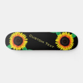 Sonnenblumen Skateboard - Benutzerdefinierter Text (Horizontal)