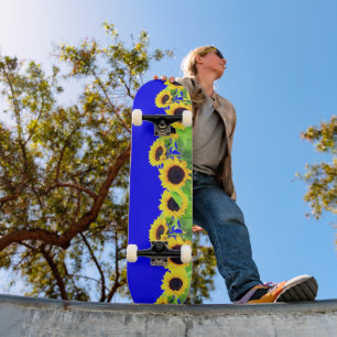 Sonnenblumen Skateboard - Ukraine Flaggenfarben