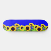Sonnenblumen Skateboard - Ukraine Flaggenfarben (Horizontal)