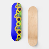Sonnenblumen Skateboard - Ukraine Flaggenfarben (Vorderseite)