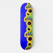 Sonnenblumen Skateboard - Ukraine Flaggenfarben (Vorderseite)