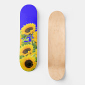 Sonnenblumen Skateboard Ukraine Flaggenfarben unte (Vorderseite)