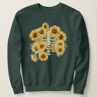 Sonnenblumen Skelett Pflanze Body Sweatshirt