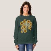 Sonnenblumen Skelett Pflanze Body Sweatshirt (Vorne ganz)