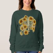 Sonnenblumen Skelett Pflanze Body Sweatshirt (Vorderseite)